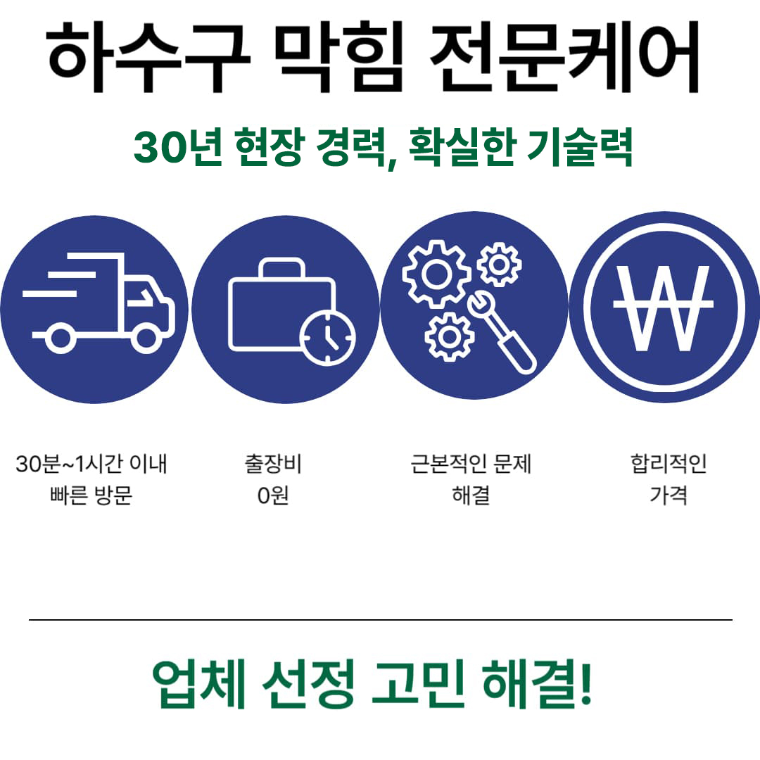 하수구막힘 전문 케어